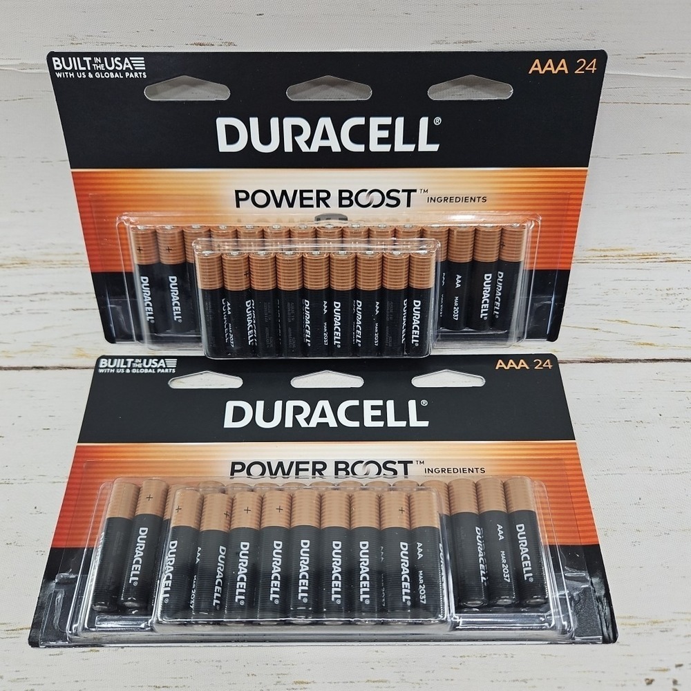 48 AAA Batteries Duracell Power Boost Batteries 2x24 Packs Expire‎ 2037